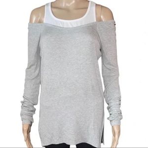 Splits59 Grey Top with built in white tank.